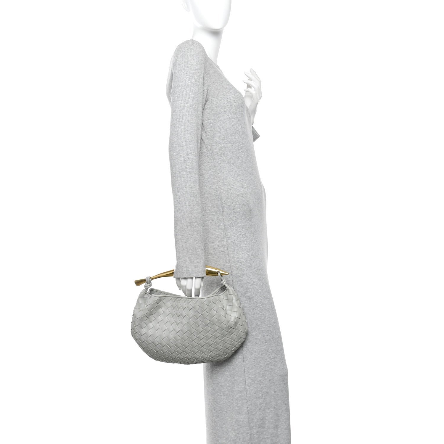 Bottega Veneta Nappa Intrecciato Sardine Bag Agate Grey 2 of 9