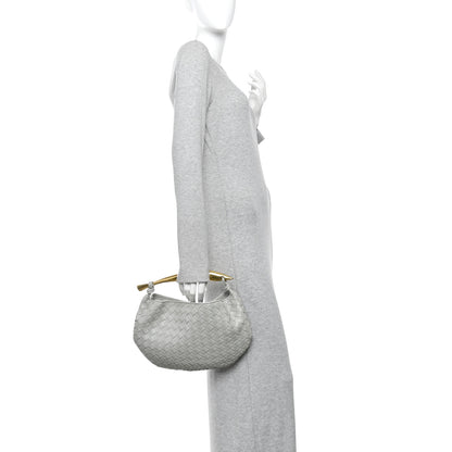 Bottega Veneta Nappa Intrecciato Sardine Bag Agate Grey 2 of 9