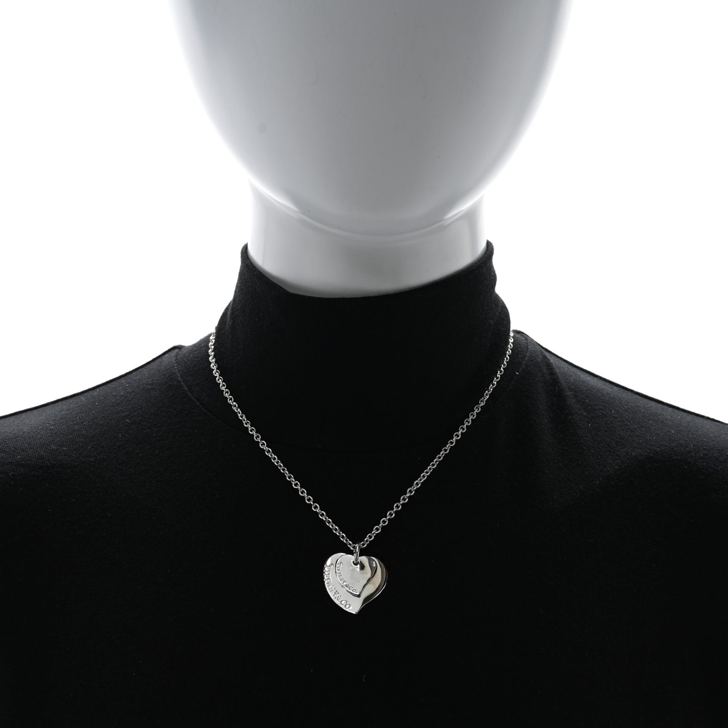 Sterling Silver Double Heart Pendant Necklace