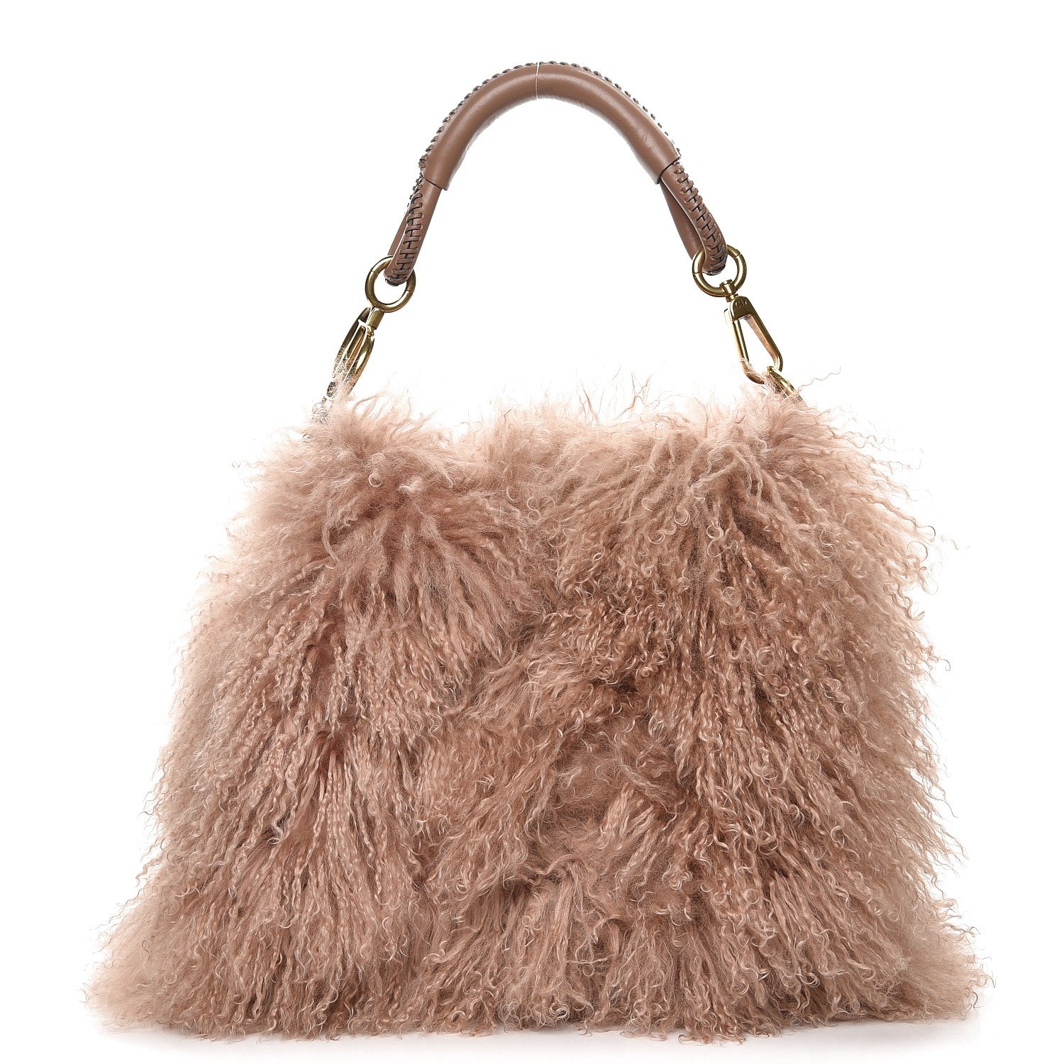 Christian Dior Mongolian Lamb Fur Libertine Tote Pink 1 of 9