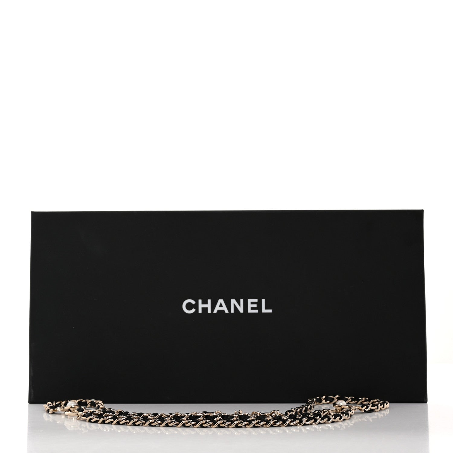 Chanel Lambskin CC Chain 85 Belt Black Gold Pearly White 5 of 5