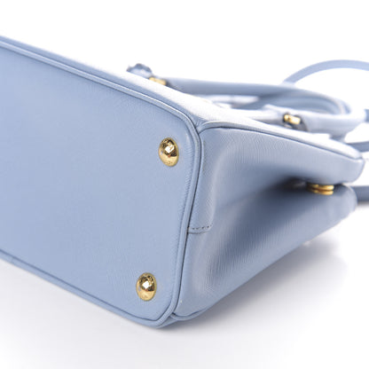 Prada Saffiano Mini Galleria Double Zip Tote Astrale 9 of 9
