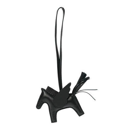 Hermes Milo Lambskin Grigri Rodeo Pegase Horse Bag Charm PM So Black 1 of 5