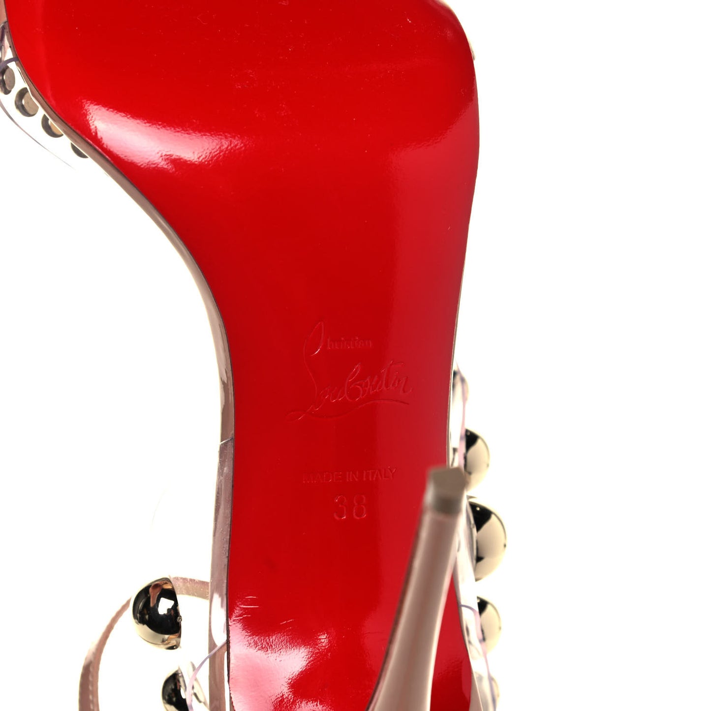 Patent PVC Corinetta 100 Sandals 38 Nude
