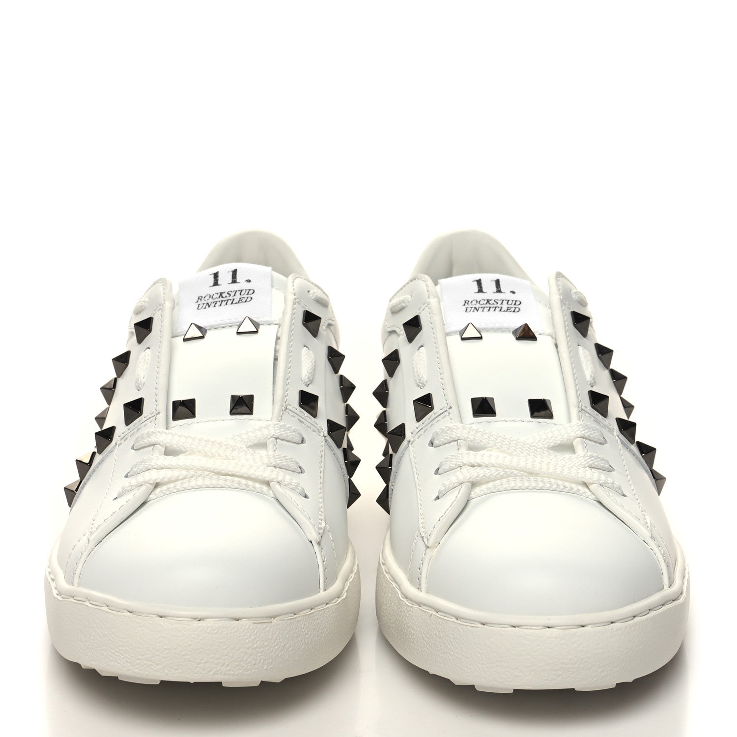 Valentino Garavani Calfskin Rockstud Untitled Open Sneakers 40 White 2 of 9