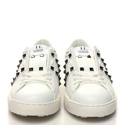 Valentino Garavani Calfskin Rockstud Untitled Open Sneakers 40 White 2 of 9