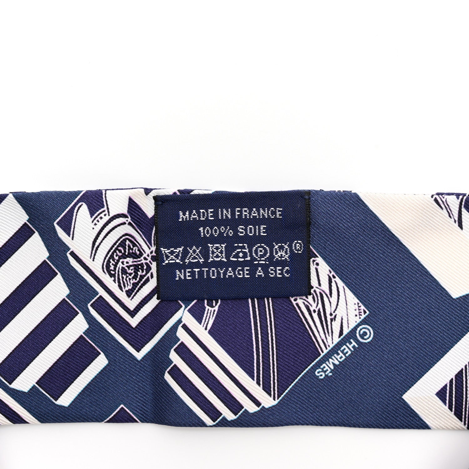 Hermes Silk Springs Springs Twilly Marine Creme Petrole 2 of 4