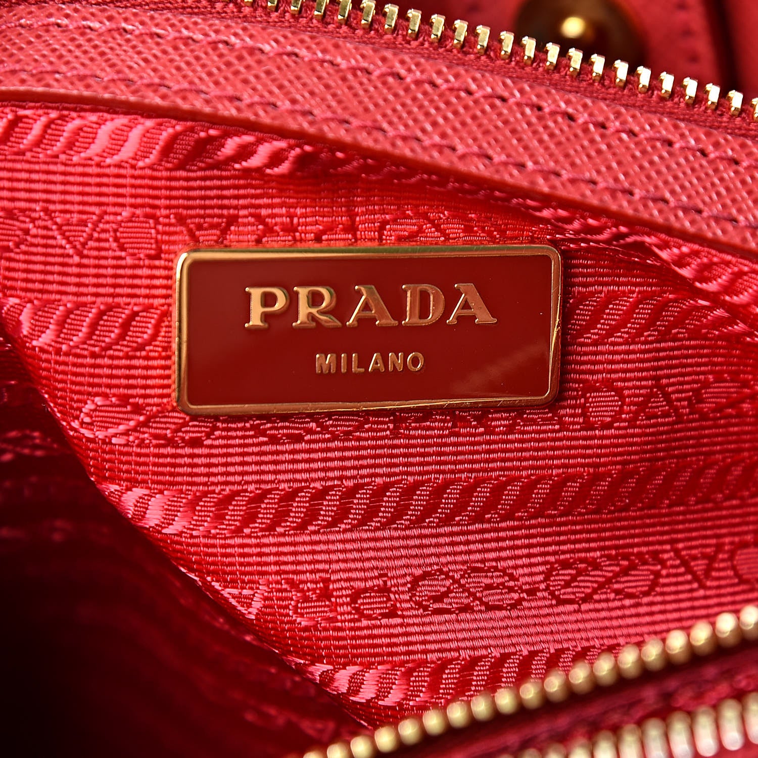 Prada Saffiano Lux Medium Tote Fuoco 6 of 16