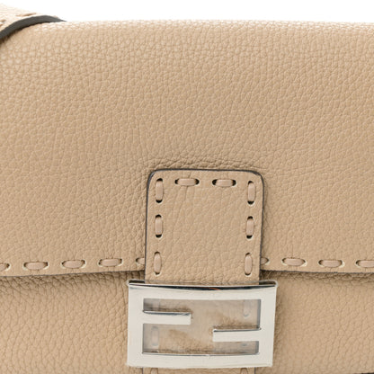 Fendi Cuoio Roma Sellerissima Nappa Sintetica Tape Stitch Baguette Beige 8 of 10