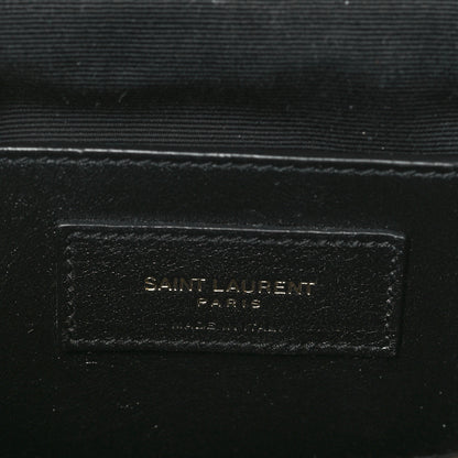 Saint Laurent Grain de Poudre Quilted 80's Vanity Bag Dark Beige 6 of 8
