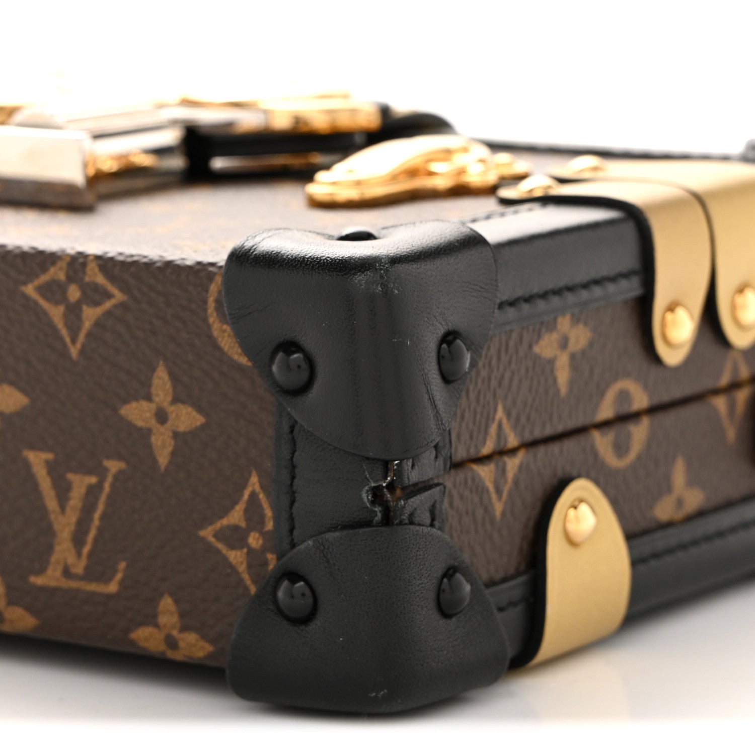 Louis Vuitton Monogram Column Petite Malle Black 10 of 13