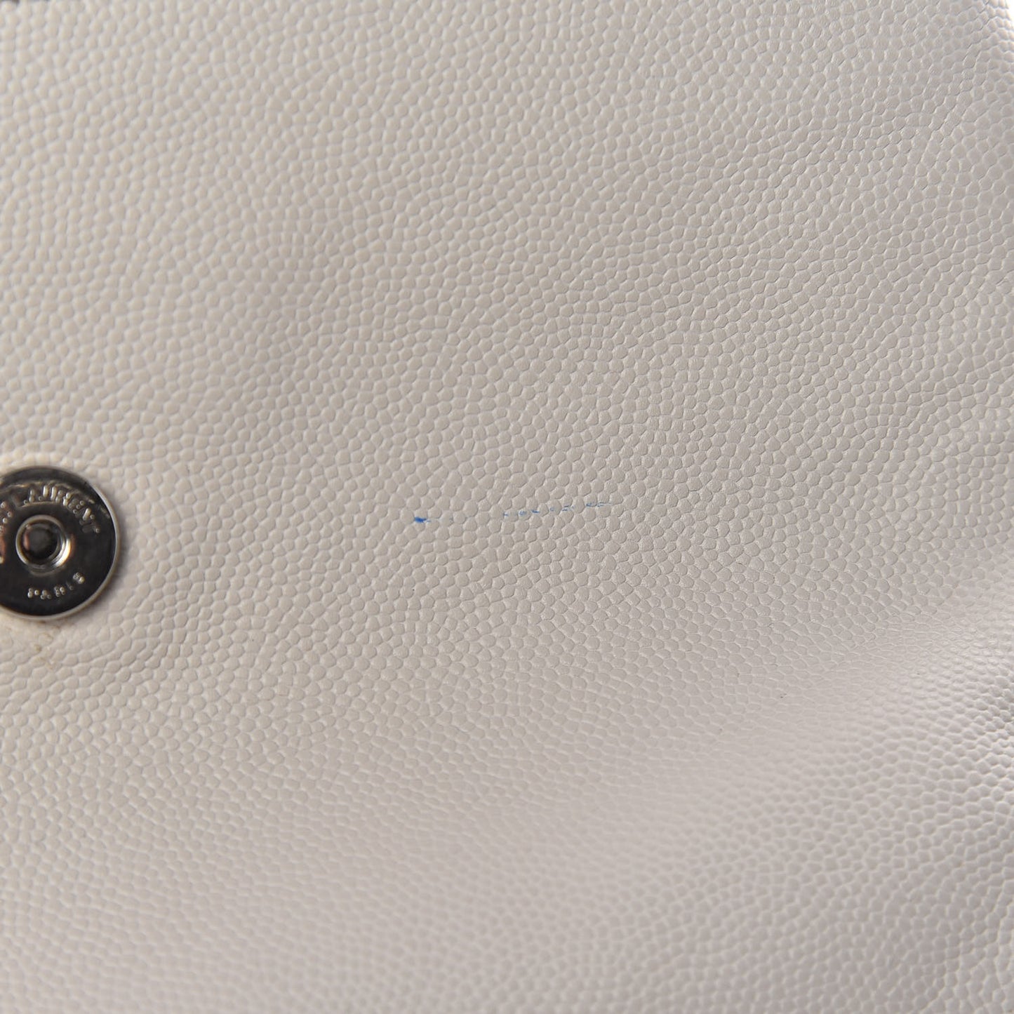 Grain De Poudre Small West Hollywood Monogram Fold-Over Bag Pearl White
