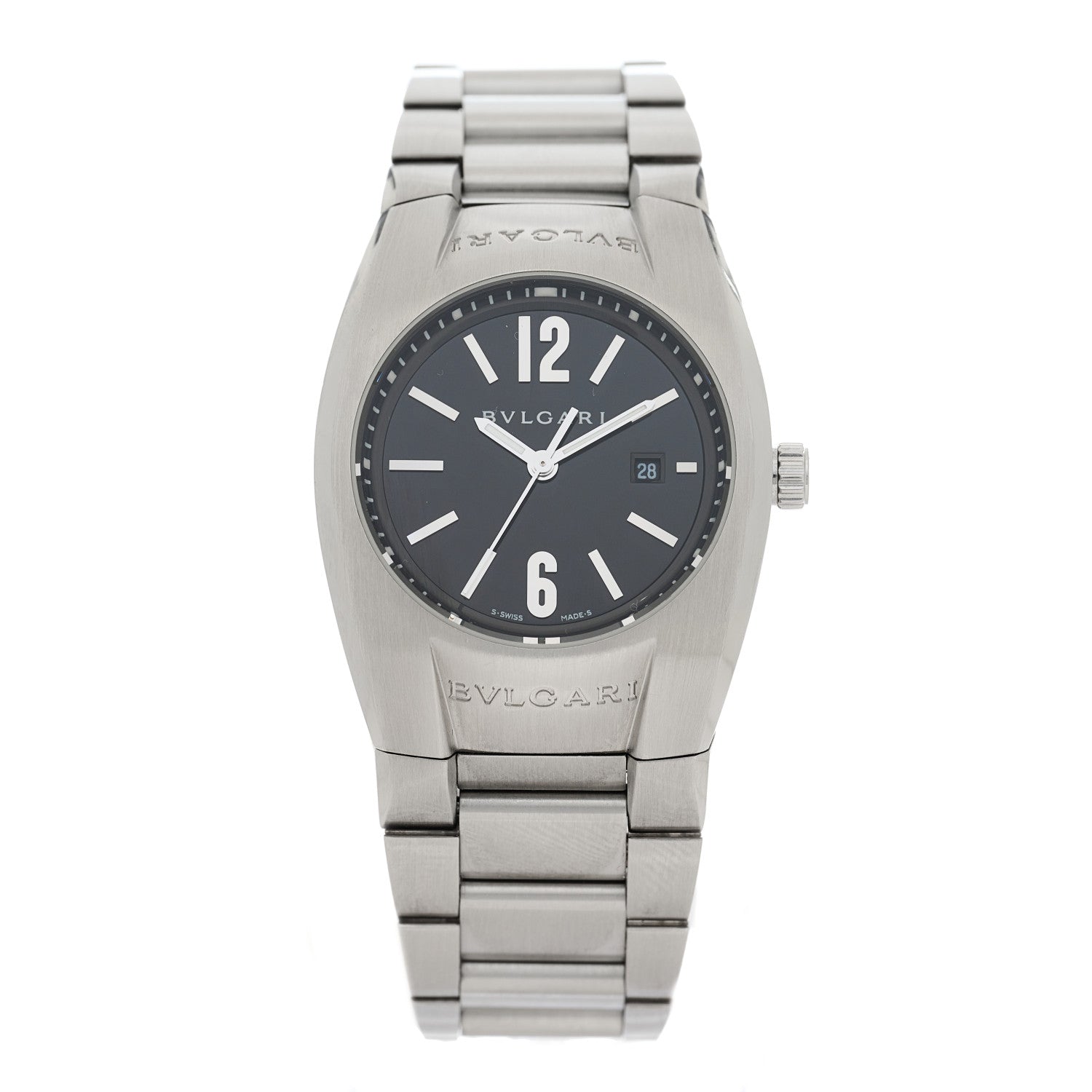Bulgari Stainless Steel 30mm Ergon Quartz Watch Black 1 of 4