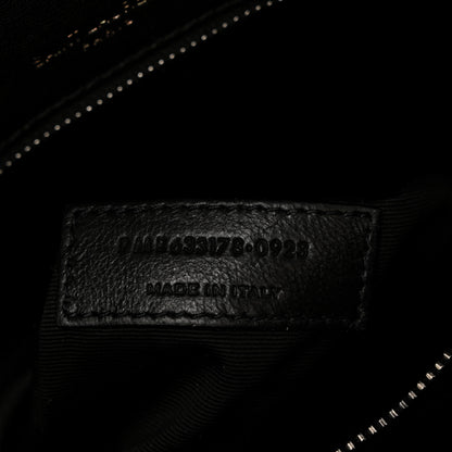 Saint Laurent Grained Lambskin Monogram Medium Niki Chain Satchel Black 7 of 10