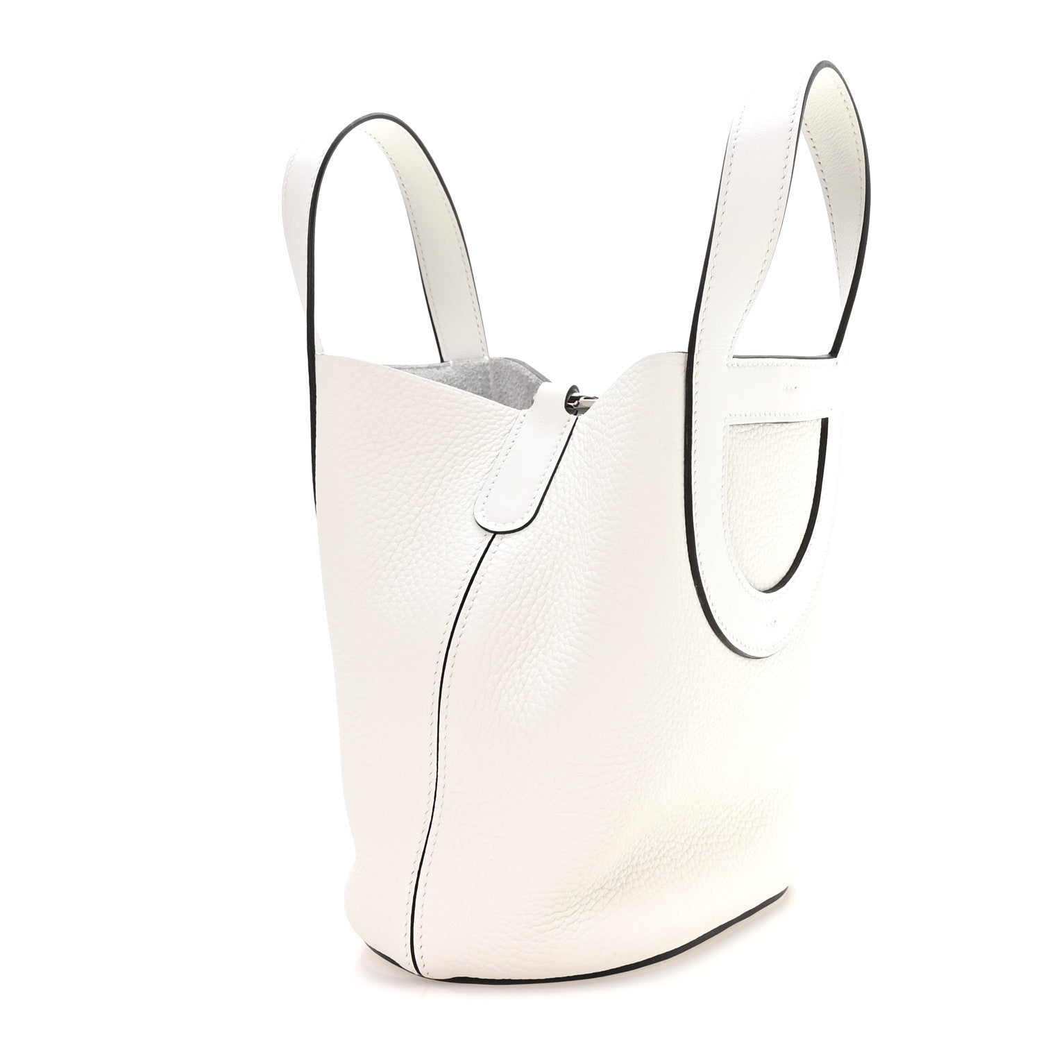 Hermes Taurillon Clemence Swift In-The-Loop 18 Bag New White 2 of 10