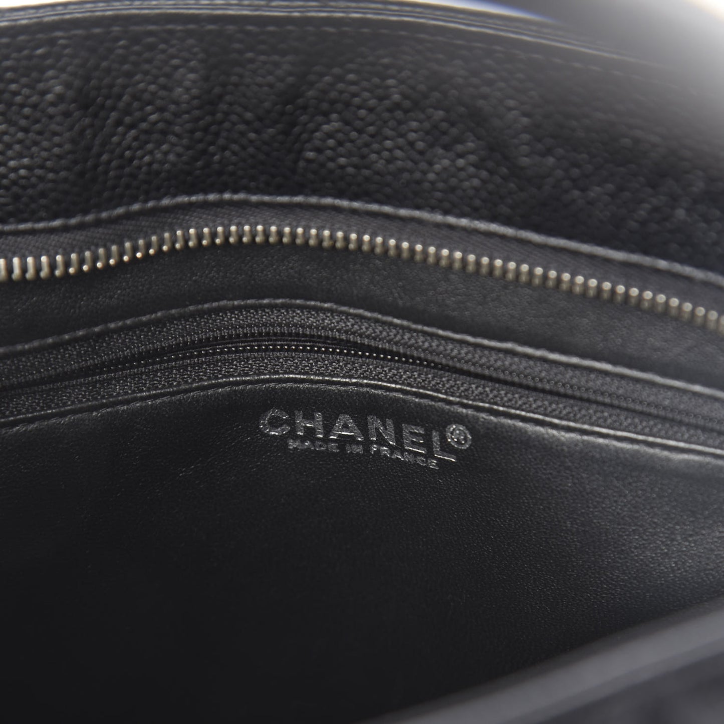 Caviar Quilted Medallion Tote Black