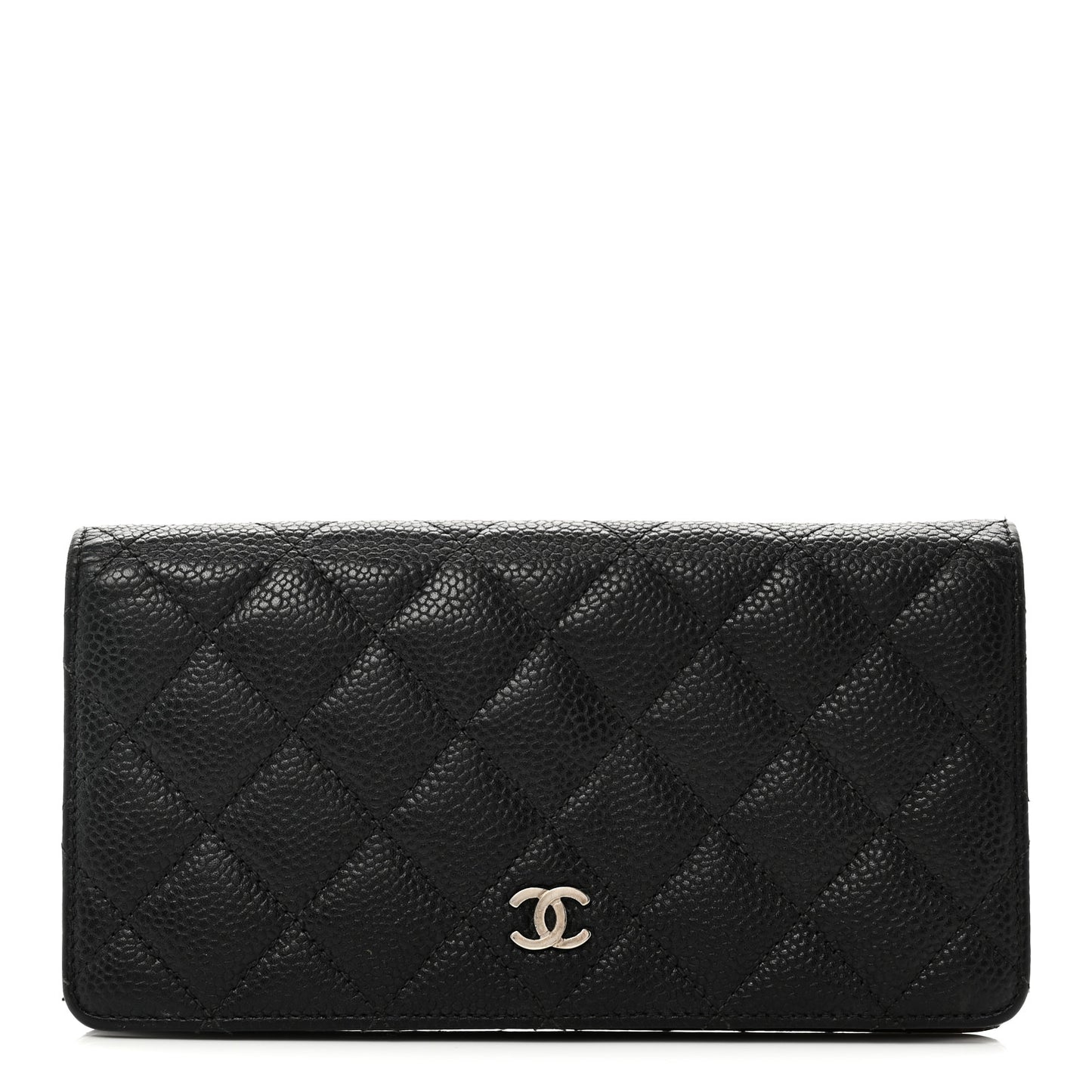 Caviar Quilted Yen Wallet Black