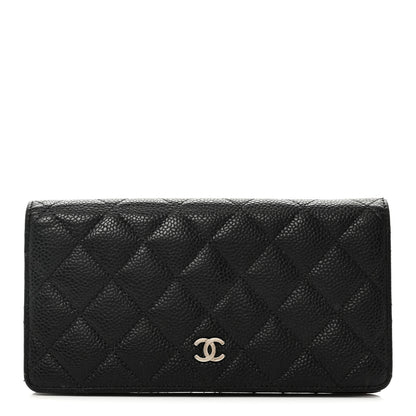 Chanel Caviar Quilted Yen Wallet Black 1 of 9