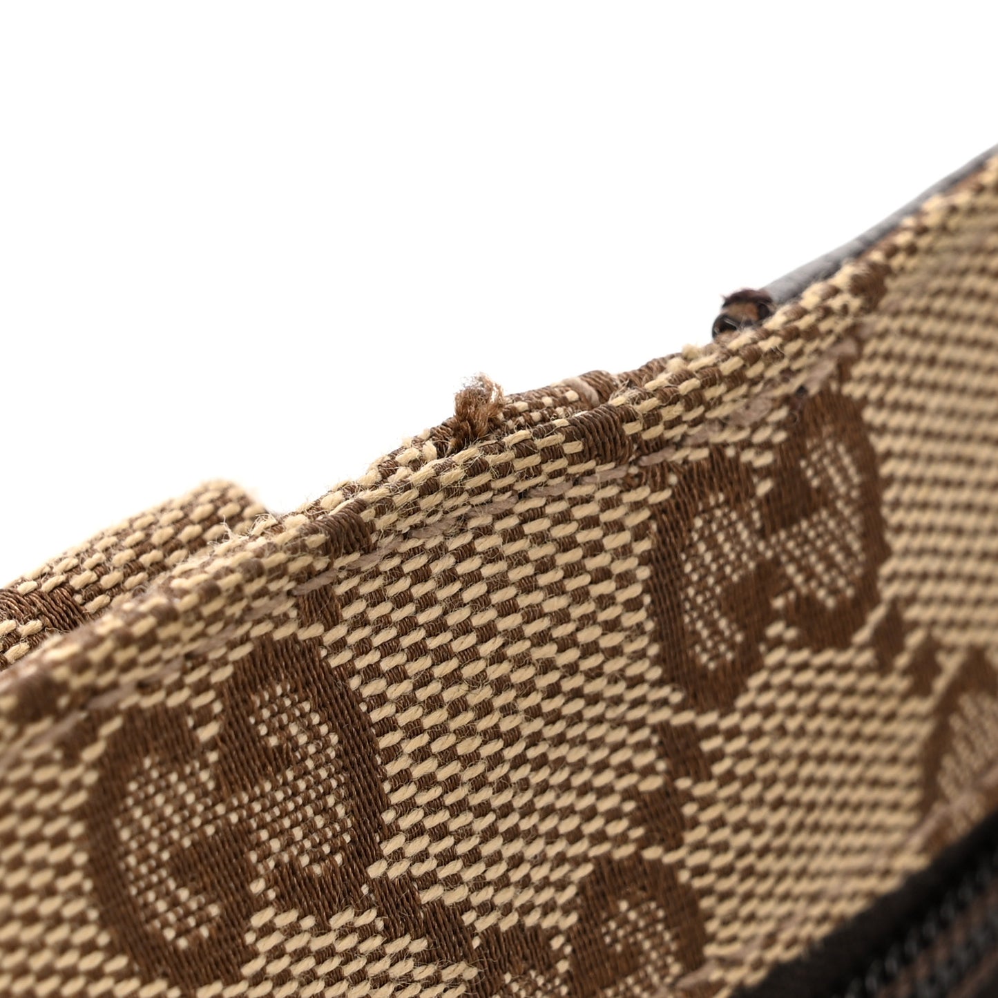 GG Monogram Web Double Pocket Belt Bag Dark Brown