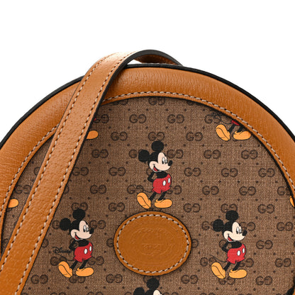 Gucci X DISNEY Mini Vintage GG Supreme Monogram Mickey Mouse Round Shoulder Bag Beige Vintage Sun Oil 8 of 12