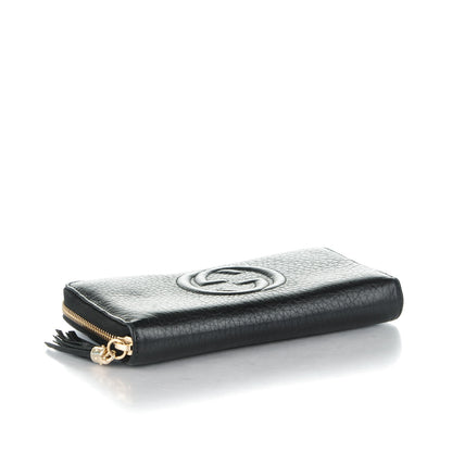 Gucci Pebbled Calfskin Soho Zip Around Wallet Black 4 of 7