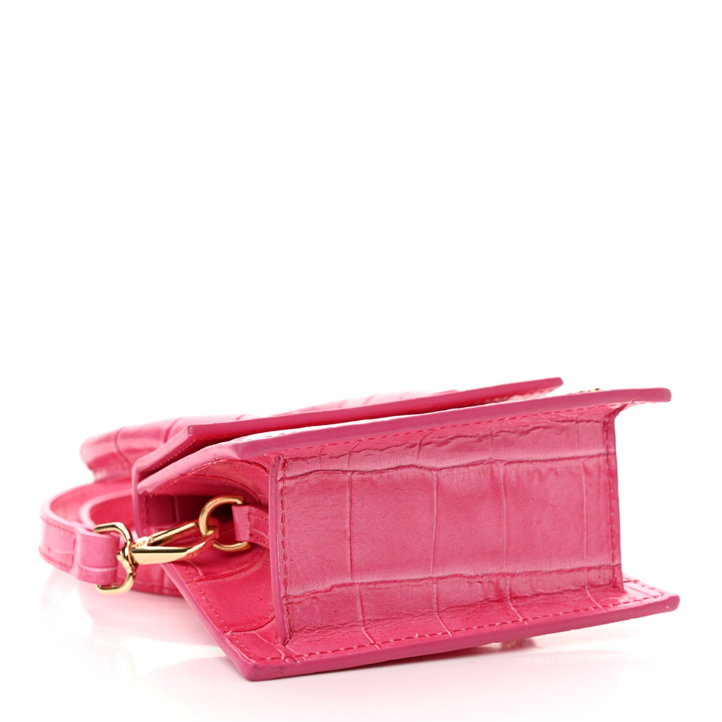 Calfskin Crocodile Embossed Le Chiquito Dark Pink