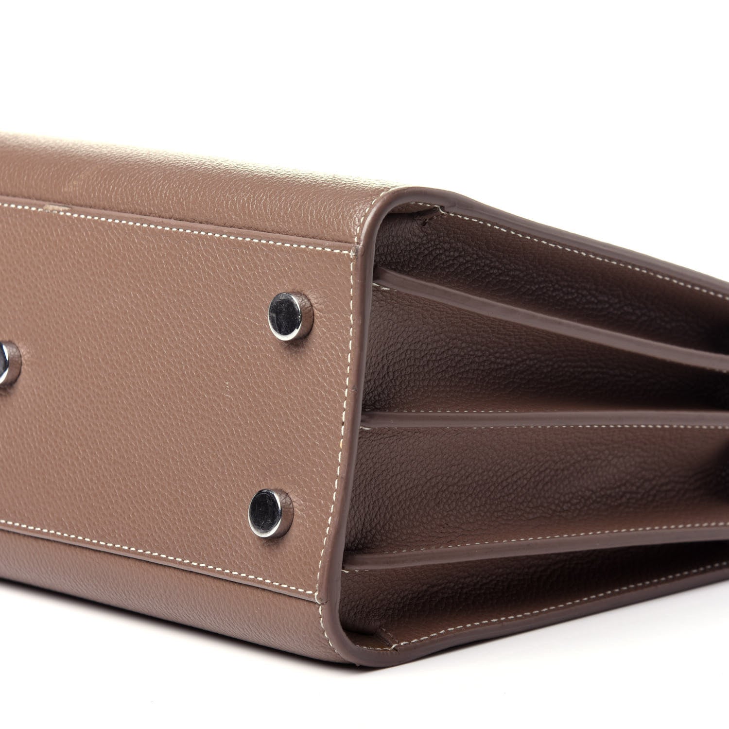 Saint Laurent Grained Calfskin Topstich Baby Sac De Jour Taupe 10 of 12