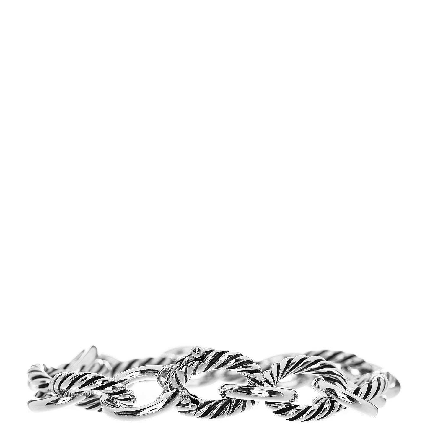 David Yurman Sterling Silver 12mm Large Oval Link Bracelet 2 of 3