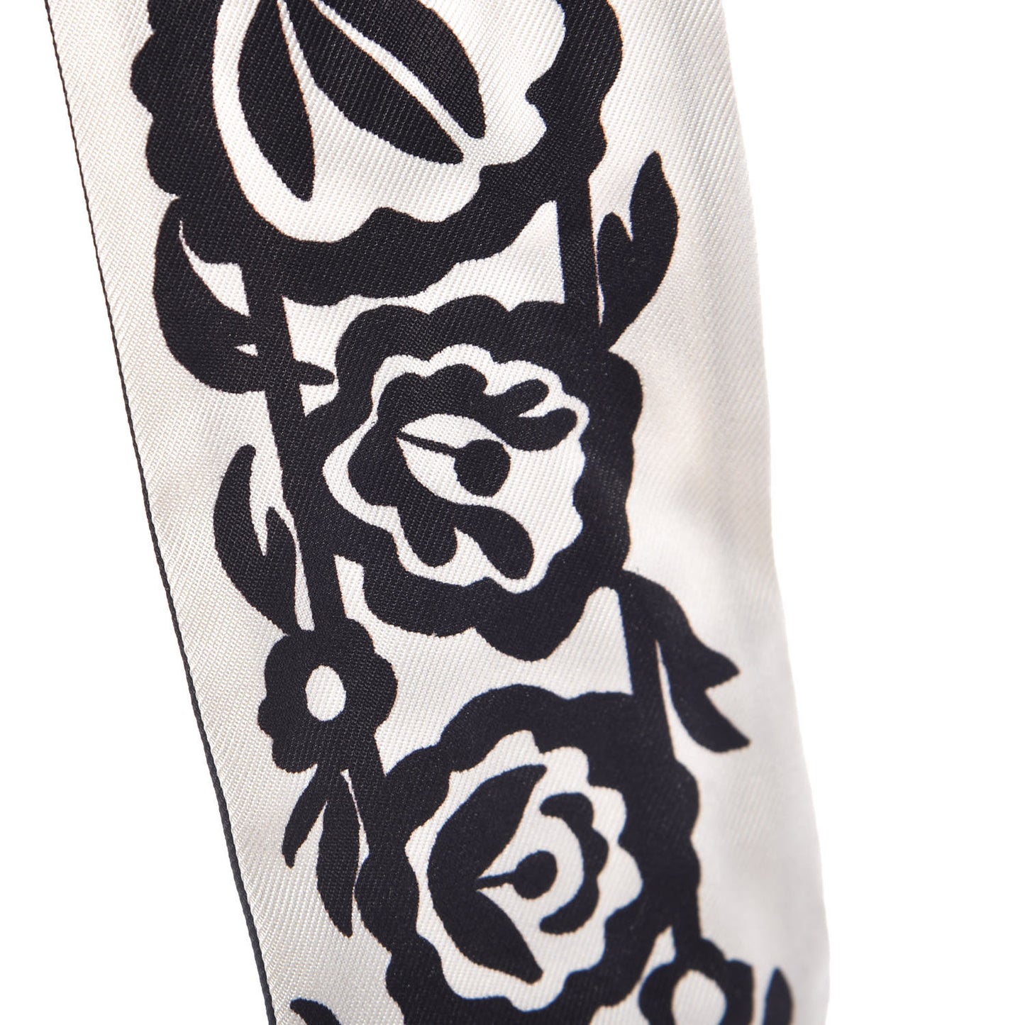 Silk Mexican Flowers Mitzah Scarf Black