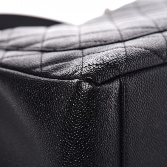 Caviar Quilted Grand Shopping Tote GST Black