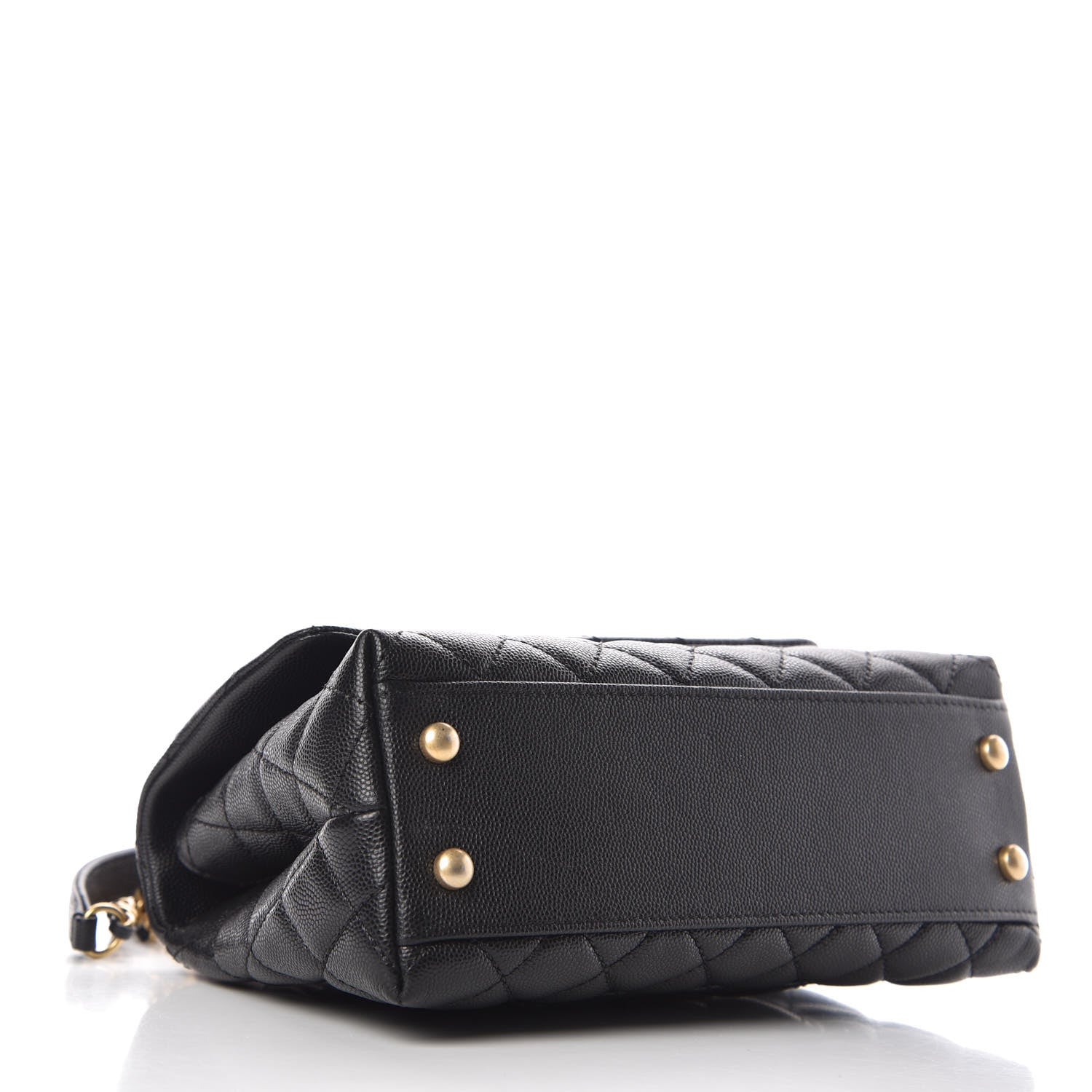 Chanel Caviar Lizard Quilted Mini Coco Handle Flap Black 4 of 9