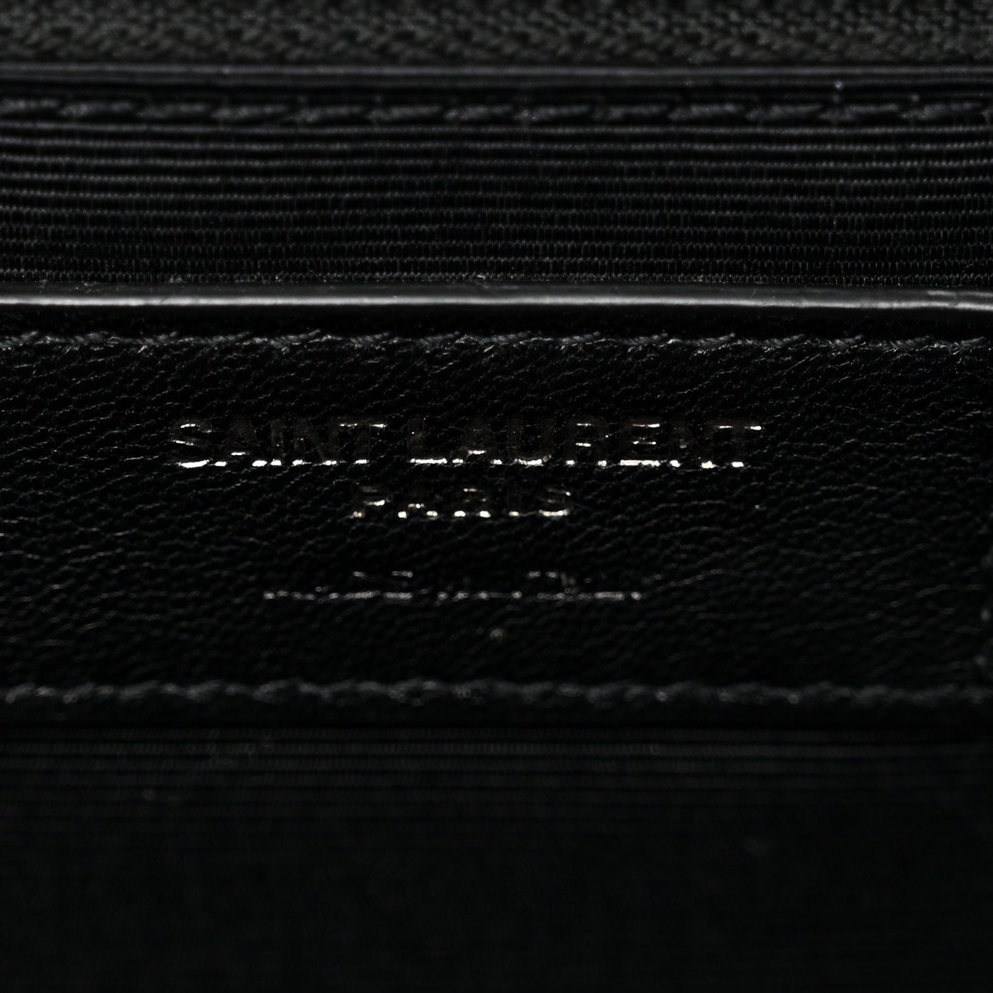 Calfskin Crocodile Embossed Monogram Large Satchel Black