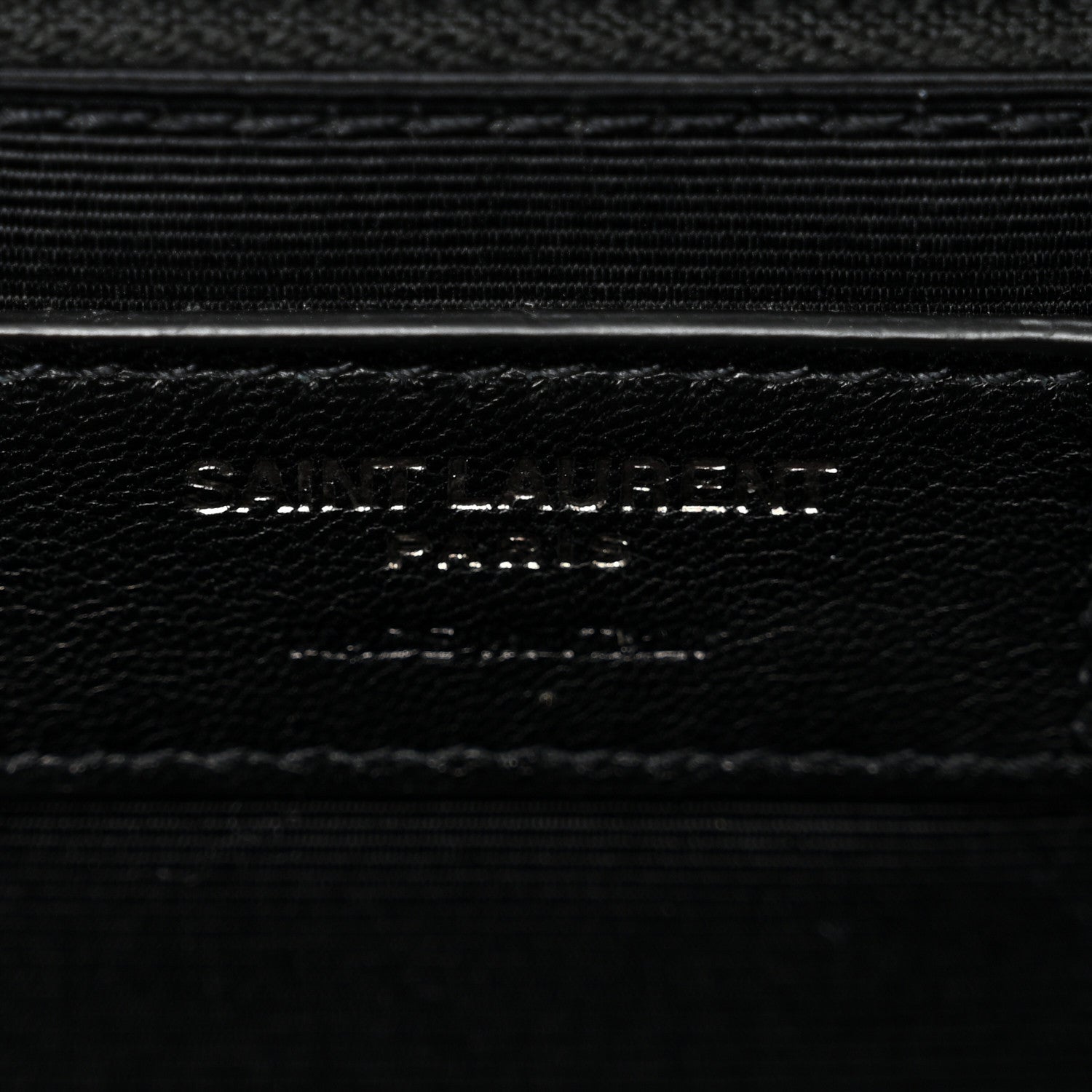 Saint Laurent Calfskin Crocodile Embossed Monogram Large Satchel Black 6 of 10