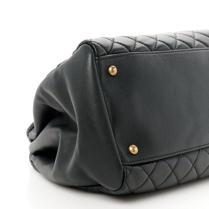 Chanel Lambskin Quilted Large Just Mademoiselle Bowling Bag Black 10 of 11