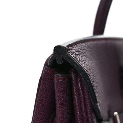 Hermes Chevre Mangalore HAC Birkin 32 Raisin 10 of 11