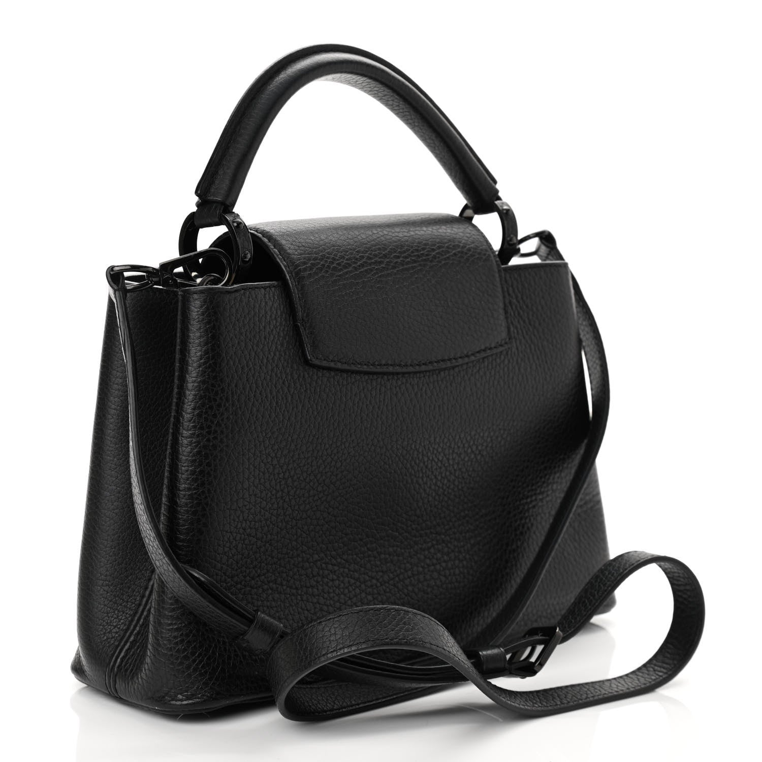 Louis Vuitton Taurillon Capucines BB Black 3 of 9