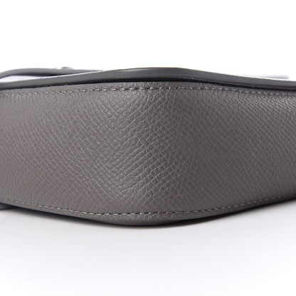 Celine Grained Calfskin Strap Clutch Grey Blue 8 of 10