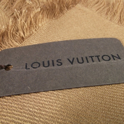 Louis Vuitton Wool Silk Monogram Shawl Camel 7 of 7