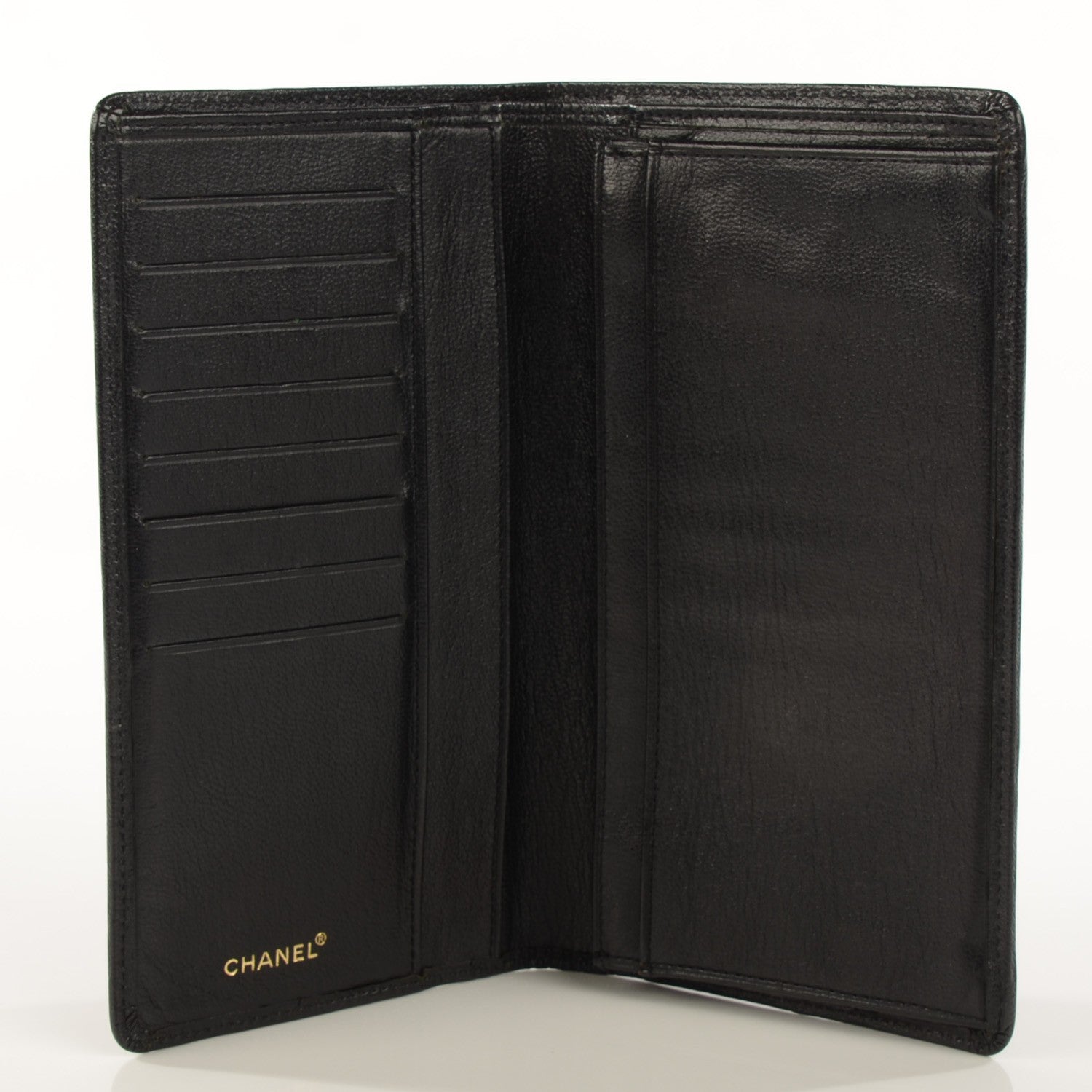 Chanel Goatskin CC Yen Wallet Black 5 of 8