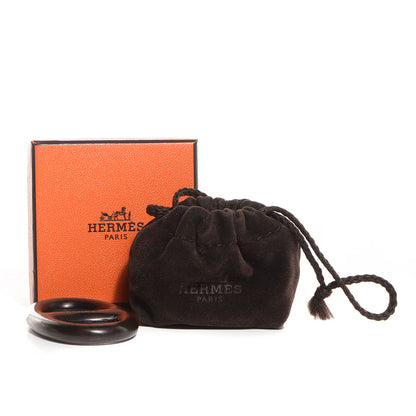 Hermes Wood Chaine D'Ancre Scarf Ring Brown 5 of 5