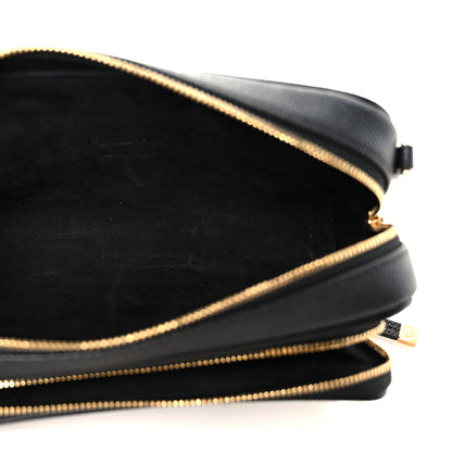 Christian Dior Grained Calfskin Caro Double Pouch Black 5 of 10