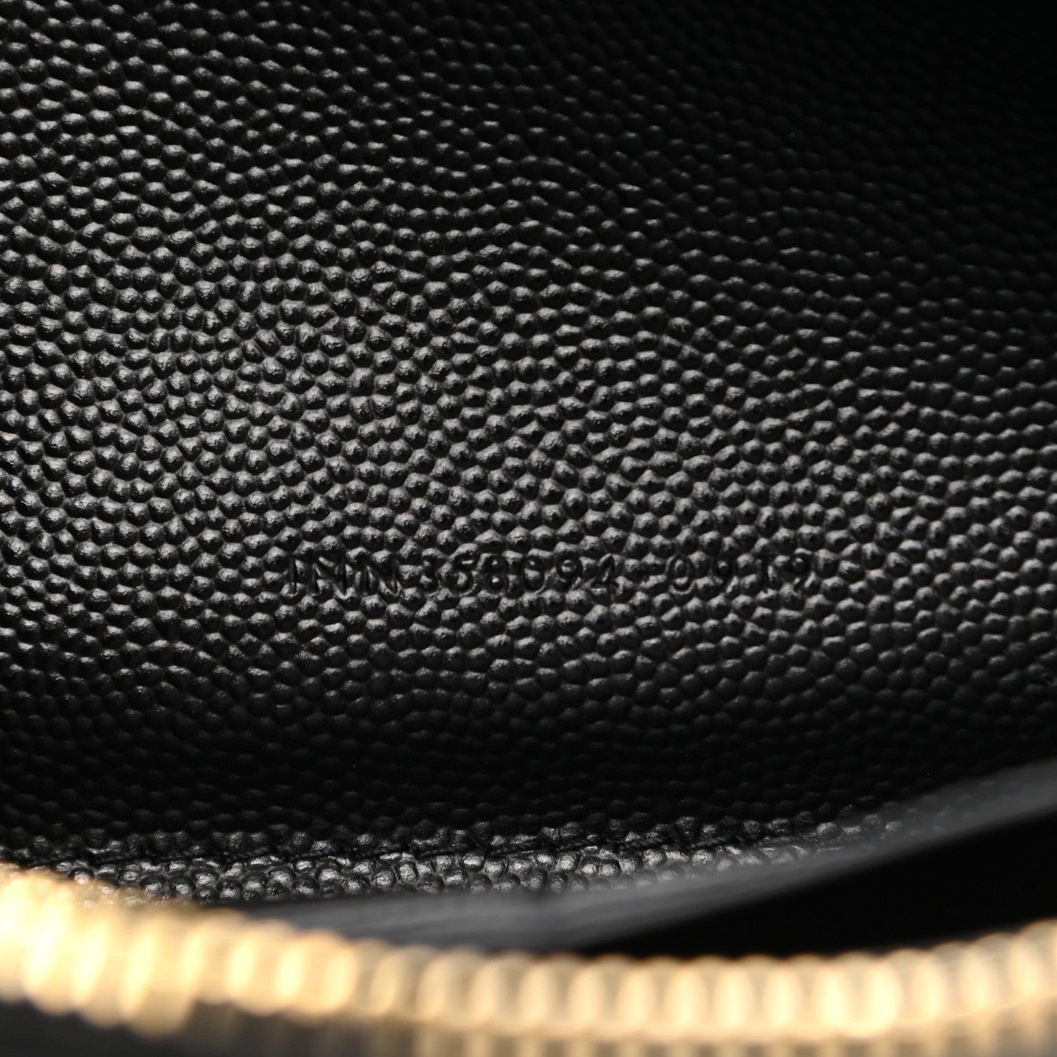 Saint Laurent Grain De Poudre Matelasse Chevron Monogram Zip Around Wallet Black 7 of 10