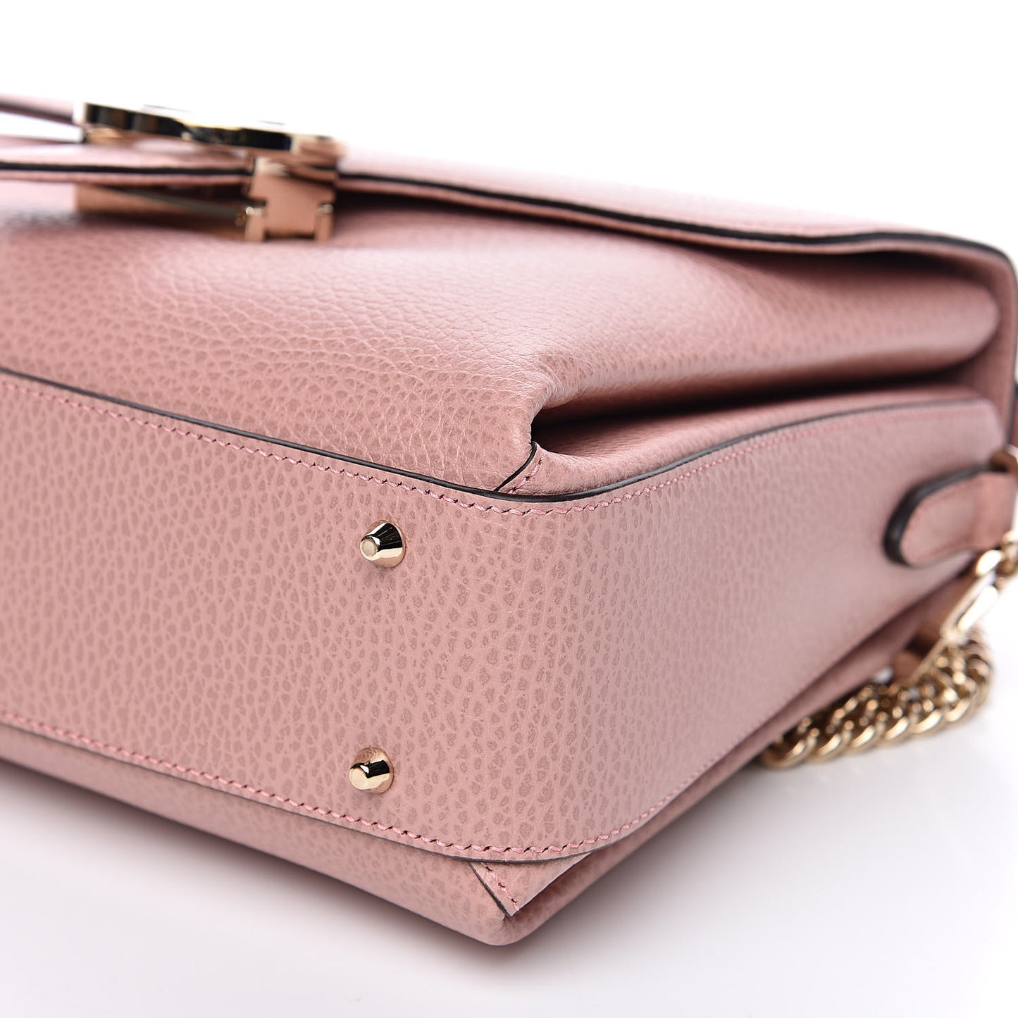 Dollar Calfskin Interlocking G Top Handle Shoulder Bag Soft Pink