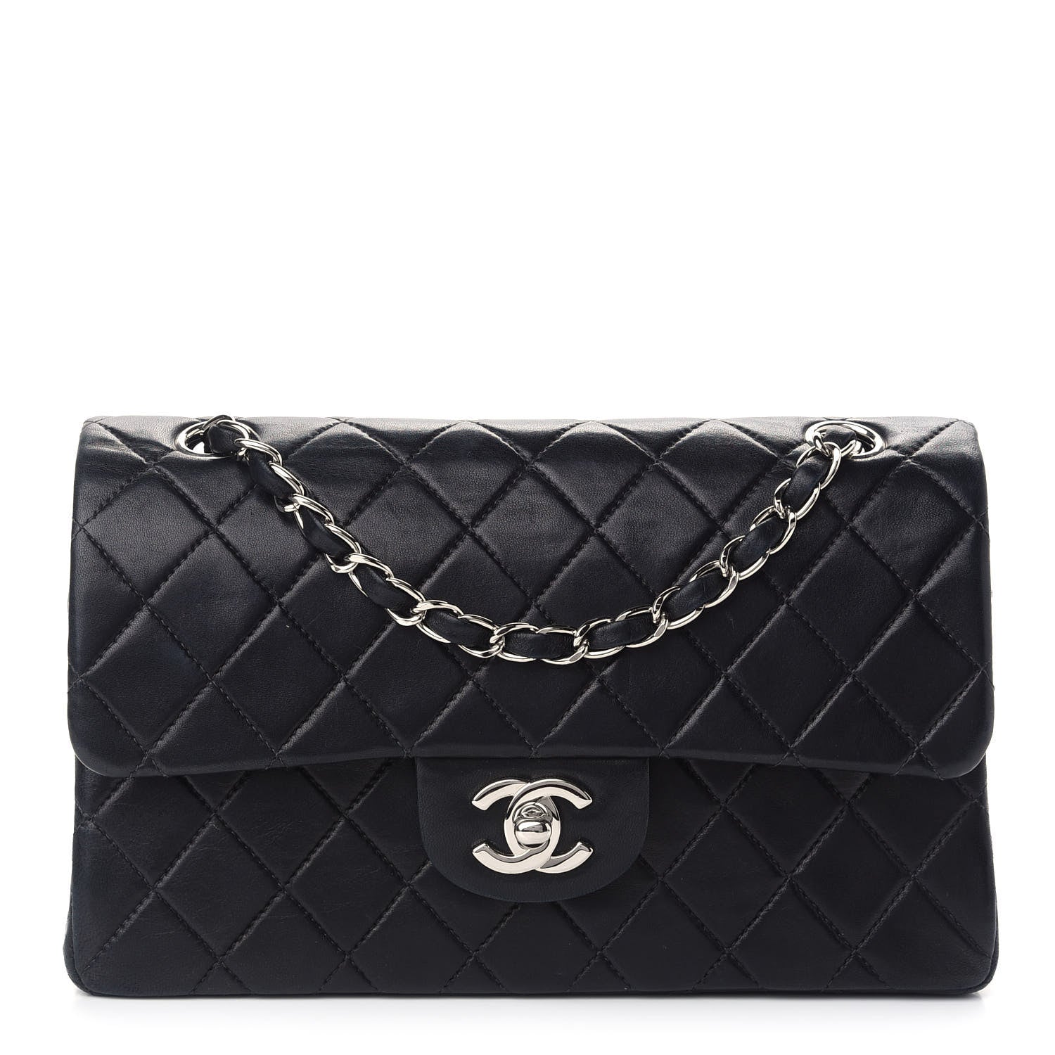 Chanel Lambskin Quilted Small Double Flap Black 1 of 8