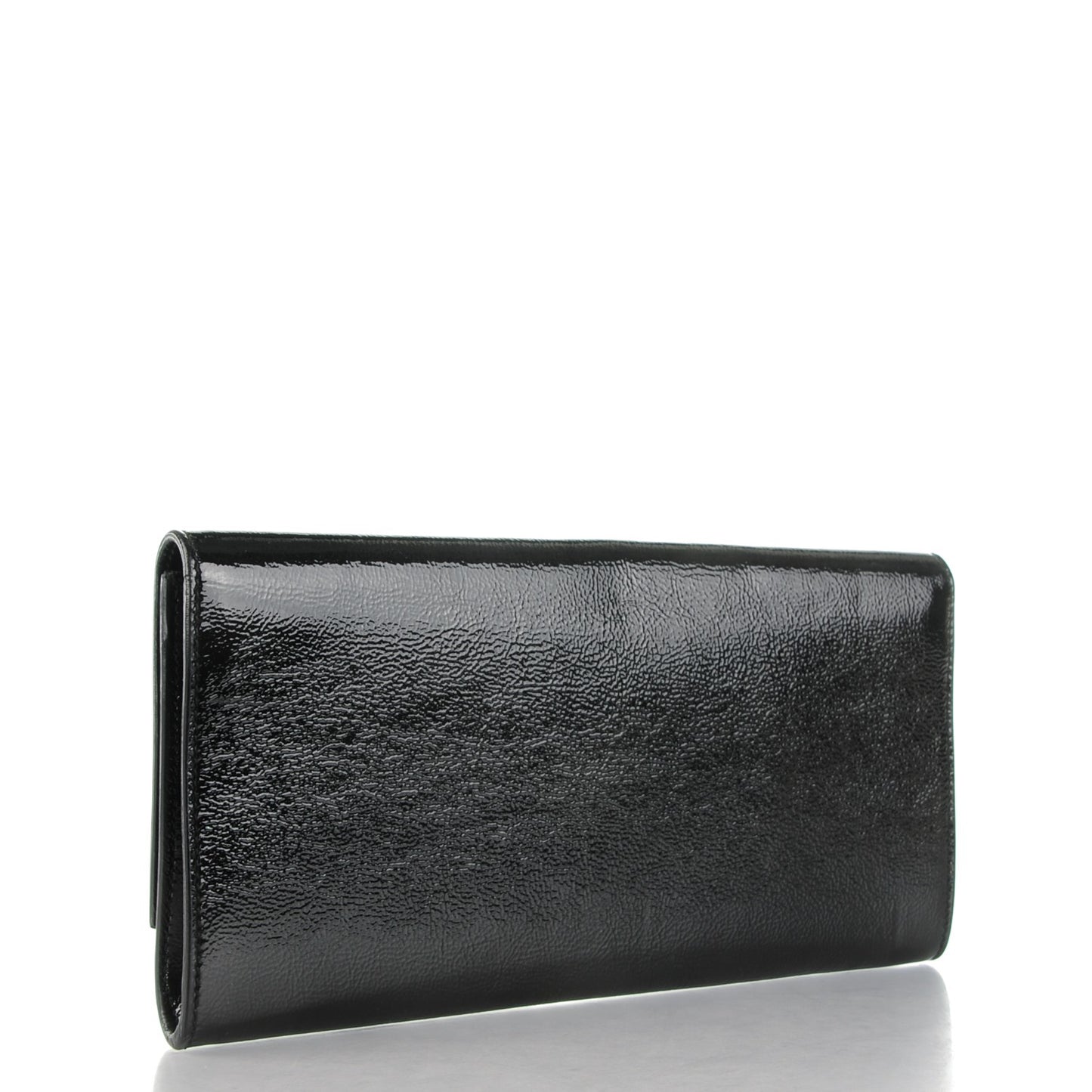 Textured Patent Monogram Small Belle De Jour Clutch Black