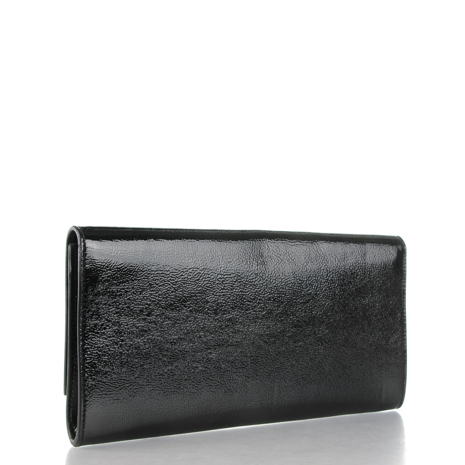 Saint Laurent Textured Patent Monogram Small Belle De Jour Clutch Black 3 of 7
