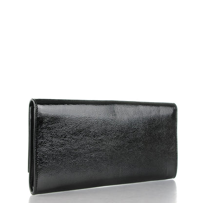 Saint Laurent Textured Patent Monogram Small Belle De Jour Clutch Black 3 of 7