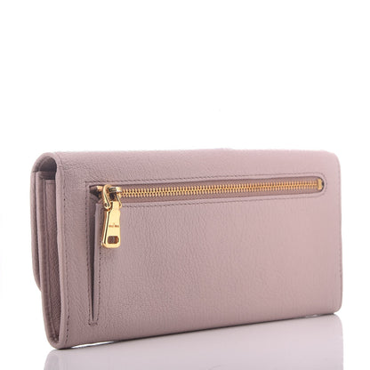 Miu Miu Goatskin Madras Flap Wallet Mughetto 3 of 9