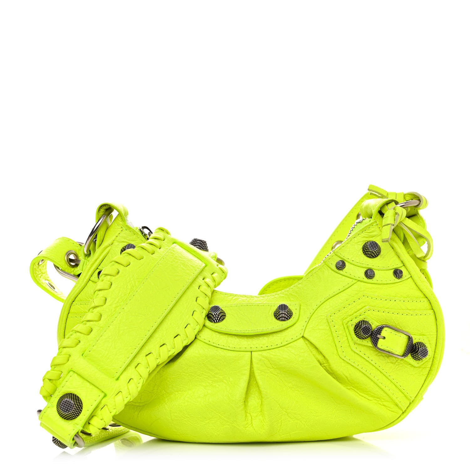 Balenciaga Agneau Arena Le Cagole Shoulder Bag XS Fluo Yellow 1 of 10