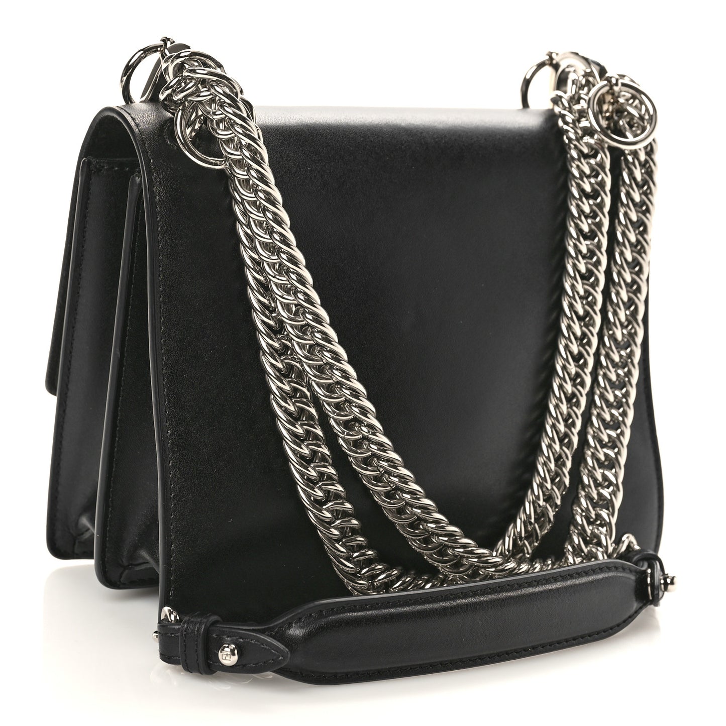 Vitello Liberty Fun Fair Metal Studded Small Kan I Shoulder Bag Black Multicolor